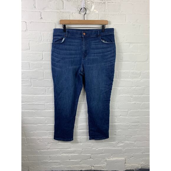 Ann Taylor Women's Modern Skinny Leg Denim Jeans Stretch Cotton Blue Size 36 - Picture 1 of 9